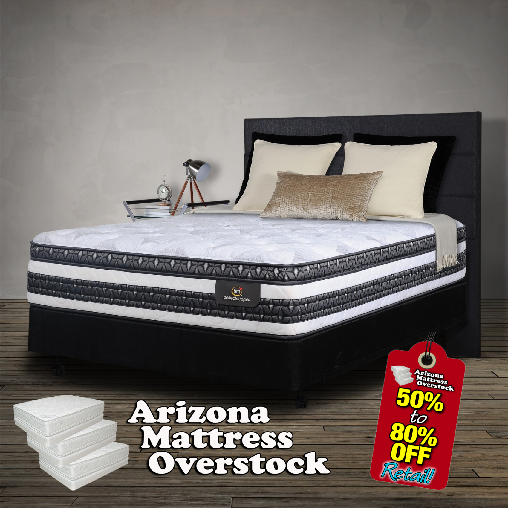 Sealy, Stearns & Foster, Simmons, Serta Arizona Mattress Overstock