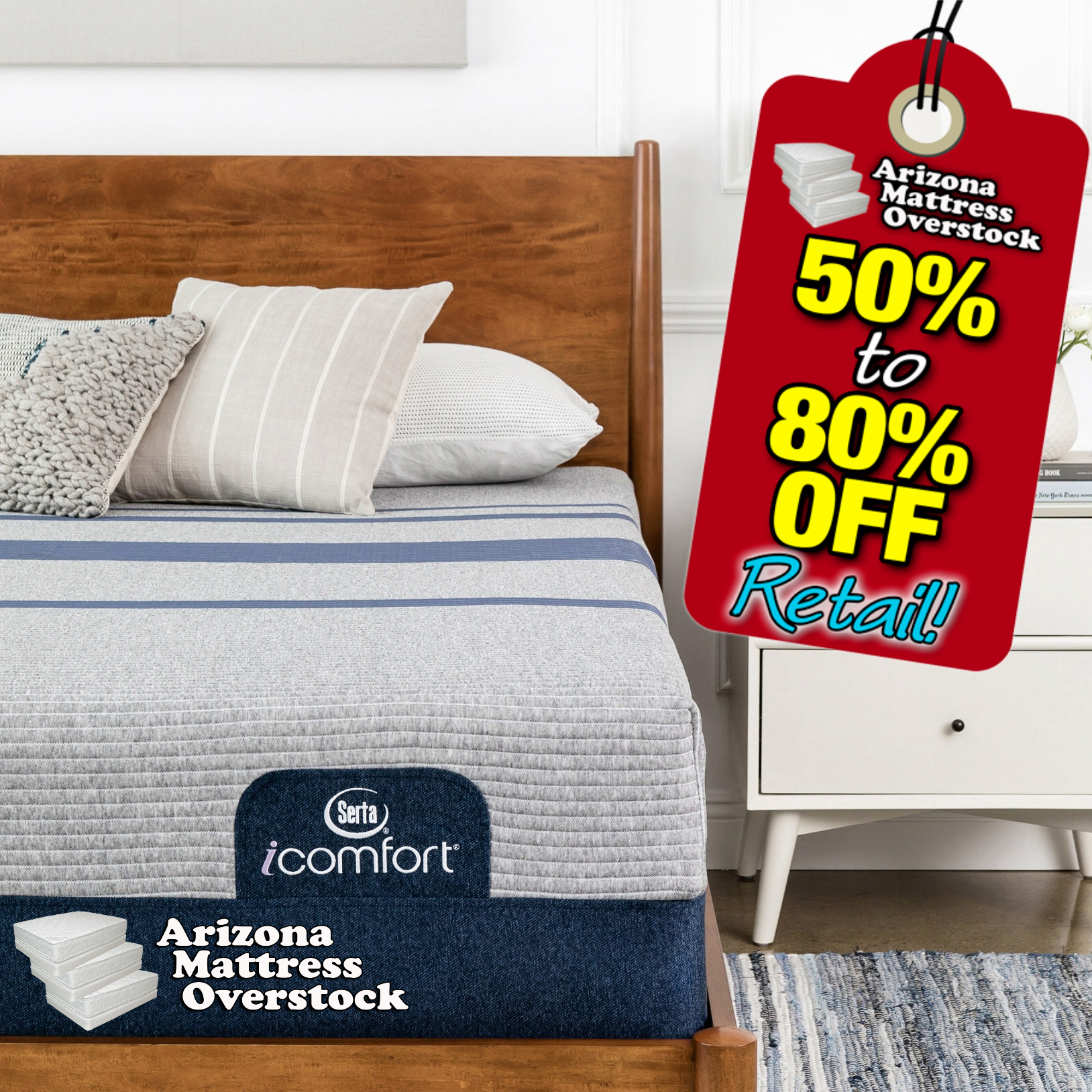 Sealy Simmons Serta Stearns & Foster Arizona Mattress Overstock